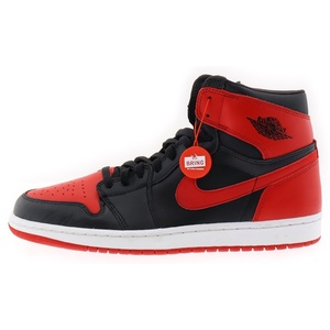 ナイキ 【観賞用 2001年製】 AIR JORDAN 1 エアジョーダン1 ブレッド ハイカットスニーカー ブラック/レッド US9/27cm 136066-061