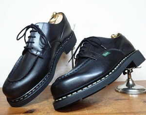 【試し履きのみ/ツリー付】FRANCE製 Paraboot/パラブーツ シャンボード Uチップ Mens UK51/2 24.5cm相応 黒 ブラック 送料無料