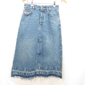 DIESEL イタリア製 DE INGRID デニム スリット フレアスカート size26/ディーゼル 1004