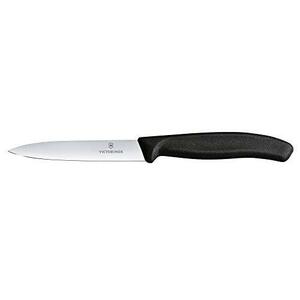 VICTORINOX(ビクトリノックス) ペティナイフ パーリングナイフ 波刃 10cm ブラック スイスクラシック 果物ナイフ 皮むき 6.7