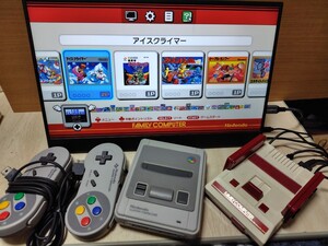 ニンテンドー　クラシックミニ　ファミコン＆スーパーファミコン＋モバイルモニター　中古品