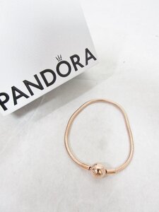 【送料込】 PANDORA パンドラ アクセサリー ブレスレット ローズゴールド Moments Snake Chain Bracelet 価35,200円 size全長約18cm/964892