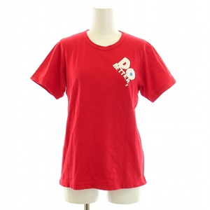 コムデギャルソンコムデギャルソン COMME des GARCONS COMME des GARCONS Tシャツ カットソー 半袖 クルーネック ロゴ プリント S 赤