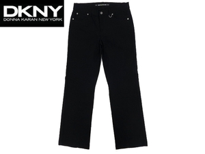 J-6255★DKNY JEANS ダナ・キャラン・ニューヨーク★正規品 ブラック ストレッチ ストレート パンツ 4