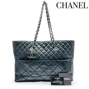 1円スタート CHANEL シャネル ココマーク マトラッセ シルバーチェーン バッグ ショルダー ブラック