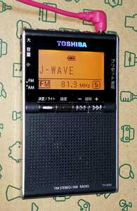 TY-SPR5 TOSHIBA 美品 受信確認済 完動品 在庫限り AM FM ワイドFM 東芝 ラジオ 通勤 語学 野球中継 名刺サイズ 170601373 TY-SPR8 姉妹品