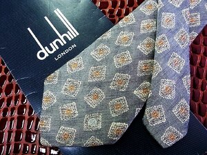 ♪今週の特売980円～♪1362♪良品【dunhill】ダンヒル【花 装飾 ｄロゴ 柄】ネクタイ♪