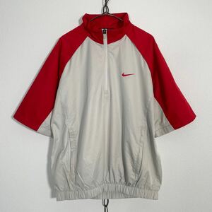 NIKE GOLF ゴルフウェア ハーフジップ ハイネック シャカシャカ 半袖ジャンパー Sサイズ程度 ゴルフウェア スポーツウェア