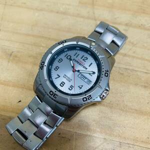 1F39110 現状品 TIMEX タイメックス 時計 腕時計 メタルバンド INDIGLO WR100M EXPEDITION