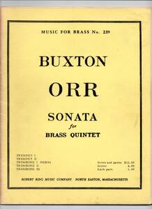 送料無料 金管5重奏楽譜 バクストン・オール：金管五重奏のためのソナタ 2Trp/3Trb