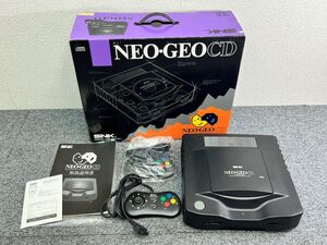 SNK ネオジオCD NEOGEO CD 本体 コントローラー×2 CD-T01 電源アダプタ欠品 動作未確認 レトロゲーム機 取説・元箱付き E08