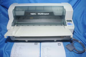 美品） 即納）NEC　MultiImpact D700JAN PR-D700JAN　ドットプリンター　LAN USB接続　複写伝票に