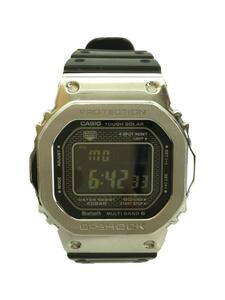 CASIO◆ソーラー腕時計・G-SHOCK/デジタル/ラバー/SLV/BLK