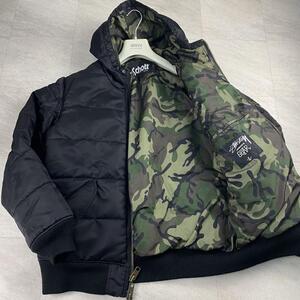 極美品/Lサイズ☆ Schott stussy MA-1 ショット ステューシー PUFFY JACKET ダウンジャケット 中綿 迷彩 カモ柄 限定コラボ ドライバーズ