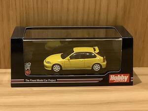 ホビージャパン1/64 ホンダ シビック タイプR EK9 2000年 サンライトイエロー