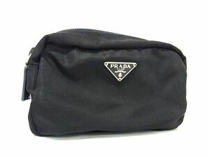 1円 ■美品■ PRADA プラダ テスートナイロン ポーチ マルチケース 小物入れ レディース メンズ ブラック系 AZ5199