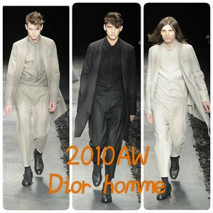 2010AW Dior hommeロングガウンジャケット／ディオールオムエディスリマンスモーキングジャケットコート