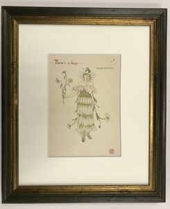 【特価】　≪　　ウォルター　クレイン　　≫　 オリジナルリトグラフ【石版画】 　FLOWERS　FROM　SHAKESPEARES　GARDEN　ⅩⅩⅤ　 1906年