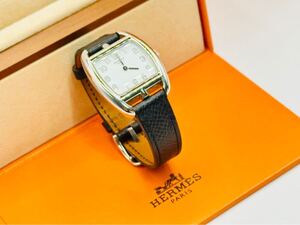 【1円〜】 HERMES エルメス SS/革　ケープゴッド　CT1.210/2719700　クオーツ　稼働　箱・変えベルト・ギャラ