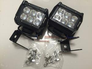 ワークライト Safego 60W 作業灯 LED ワークライト 狭角 広角 30度 12V-24V対応 汎用 車外灯 農業機械 4インチ 角形 6000K ホワイト 2個