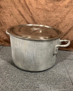 ★KING POTS★両手鍋★アルミ製★30㎝★15L★目盛り付き★フタおまけ付き★調理器具★キッチン用品★業務用★厨房用品★