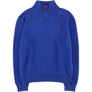 古着 ラルフローレン Ralph Lauren POLO RALPH LAUREN コットンニットハーフジップセーター メンズL相当 /eaa491540