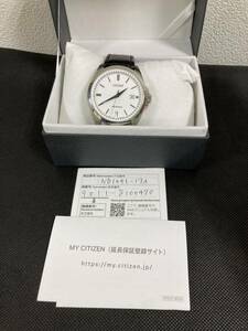 CITIZEN シチズン メカニカル NB1041-17A 9011-S100470 白文字盤 革ベルト 腕時計 メンズ　自動巻き