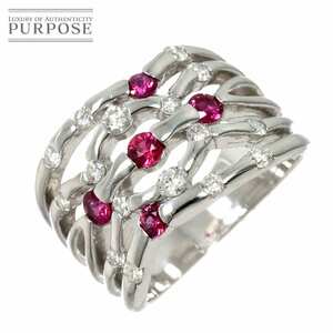 リング 13号 ルビー 0.53ct ダイヤ 0.61ct Pt プラチナ 指輪 Ruby Ring 90244016