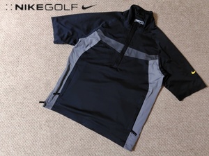 ★中古★ナイキ ゴルフ ポケッタブル 半ジャケット 黒 ブラック ロゴ NIKE GOLF 10s 274778-010