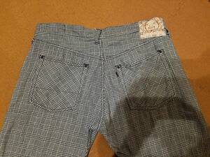 エヴィス　EVISU 5500　デニム　チェック　サイズ38