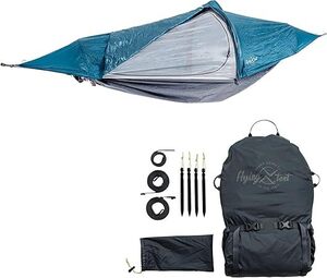 FLYING TENT フライングテント ハンモック キャンプ テント ツーリング ハンモック ポンチョ 蚊よけネット アウトドア 防水 