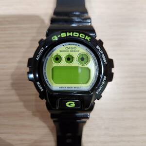 【1円スタート】G-SHOCK CRAZY COLORS 2024 ブラック ライムグリーン DW-6900RCS-1JF