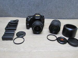 ☆SONY α65【SLT-A65V】デジタル一眼【ショット数74枚】☆レンズ：【SAL1855】3.5-5.6/18-55SAＭ、【SAL55200-2】DT 4-5.6/55-200SAM