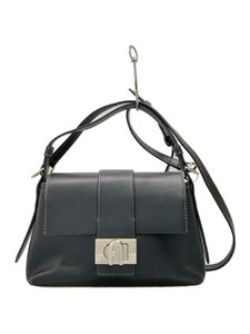 FURLA◆ショルダーバッグ/-/BLK/無地/チャーリー/汚れ有り