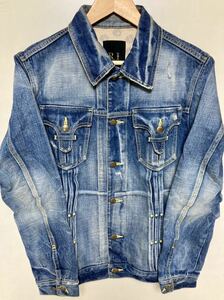 【RICO】日本製 デニムジャケット Lサイズ Gジャン made in japan リコ ドメスティック denim アメカジ vintage加工