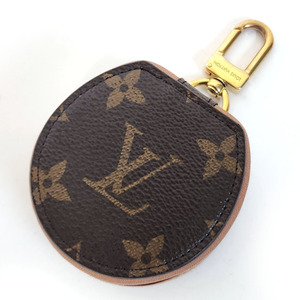 1312 ルイヴィトン LOUISVUITTON モノグラム エテュイ イヤフォン GI0495 ブラウン モノグラムキャンバス キーホルダー バッグチャーム