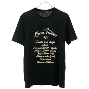 LOUIS VUITTON ルイヴィトン 15SS エンブロイダリーロゴTシャツ ブラック M H7Y02WJEZ IT3E6XHQ9KC9