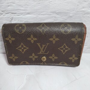 LOUIS VUITTON 二つ折り財布 モノグラム レザー 小銭入れあり ルイヴィトン 送料無料