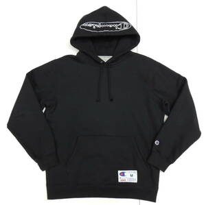 ★ 美品 シュプリーム SUPREME 19SS Champion Outline Hooded Sweatshirt チャンピオン コラボ スウェット パーカー Mサイズ 黒 ブラック