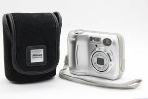 【美品 返品保証】 【便利な単三電池で使用可】ニコン Nikon Coolpix E3200 ソフトケース付き コンパクトデジタルカメラ v4387