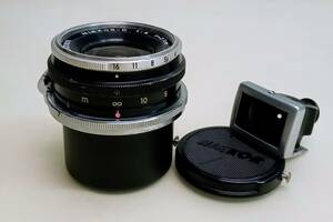 《希少品》Sマウント用 Nikon (日本光学) NIKKOR-O 2.1cm F4 + 専用ファインダー