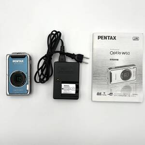 PENTAX ペンタックス Optio W60 オーシャンブルー デジタルカメラ デジカメ 5ｍｍ×25ｍｍ 簡易動作確認済