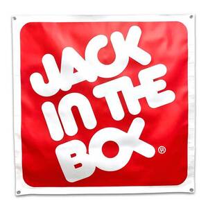 大判 ガレージ バナー ジャックインザボックス Jack in the Box タペストリー アメリカン雑貨