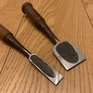 【追入れ鑿 2本 花月】小鉋 豆鉋 chisel plane DIY 鑿 鉋 カンナ ノミ キワ鉋 反台 特殊 國秀 梅弘 東京 悦英 組鑿 大工道具 田斎 市弘