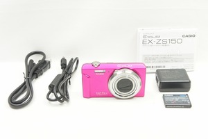 【適格請求書発行】良品 CASIO カシオ EXILIM EX-ZS150 コンパクトデジタルカメラ ピンク【アルプスカメラ】240518g