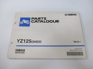 YZ125 パーツリスト ヤマハ 正規 中古 バイク 整備書 5HD3 CE05C Sh 車検 パーツカタログ 整備書