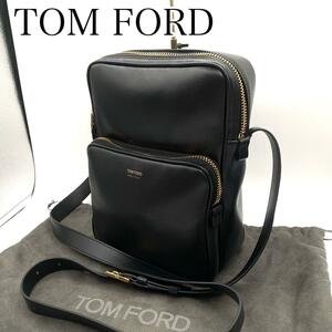 極美品　TOM FORD トムフォード　ショルダーバッグ ブラック　レザー　保存袋付き