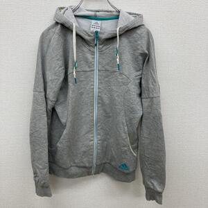 【adidas】アディダス(L)ジップアップパーカー＊フード＊ワンポイント