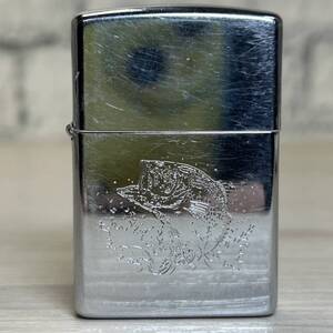 ●【YH-0728】中古品 ZIPPO ジッポー ライター BRADFORD PA VⅢ 1992年 FISH ブラックバス 火花×【レターパックプラス可】