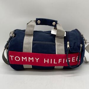 ★BN3353□TOMMY HILFIGER トミーヒルフィガー 2way ショルダーバッグ ボストンバッグ ネイビー キャンバス